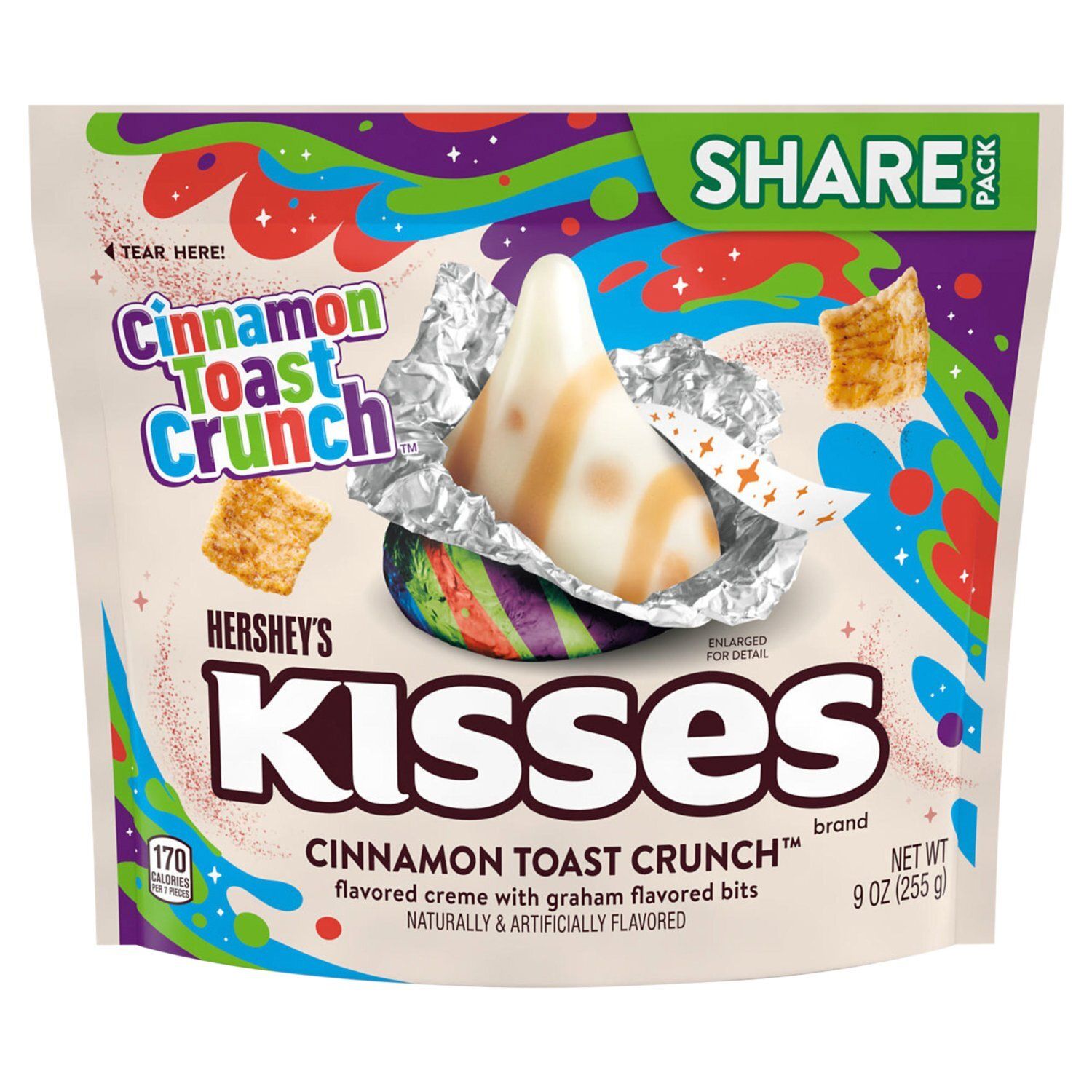 Hershey's Kisses Cinnamon Toast Crunch Candy Share Pack, 9 oz