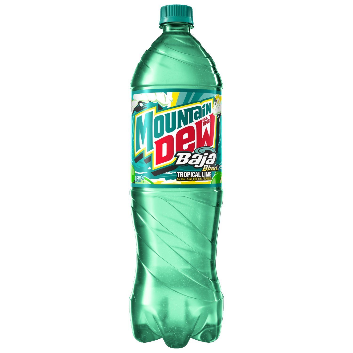 Mountain Dew Baja Blast Soda Tropical Lime 1.25 Liter
