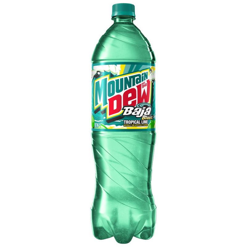 Mountain Dew Baja Blast Soda Tropical Lime 1.25 Liter