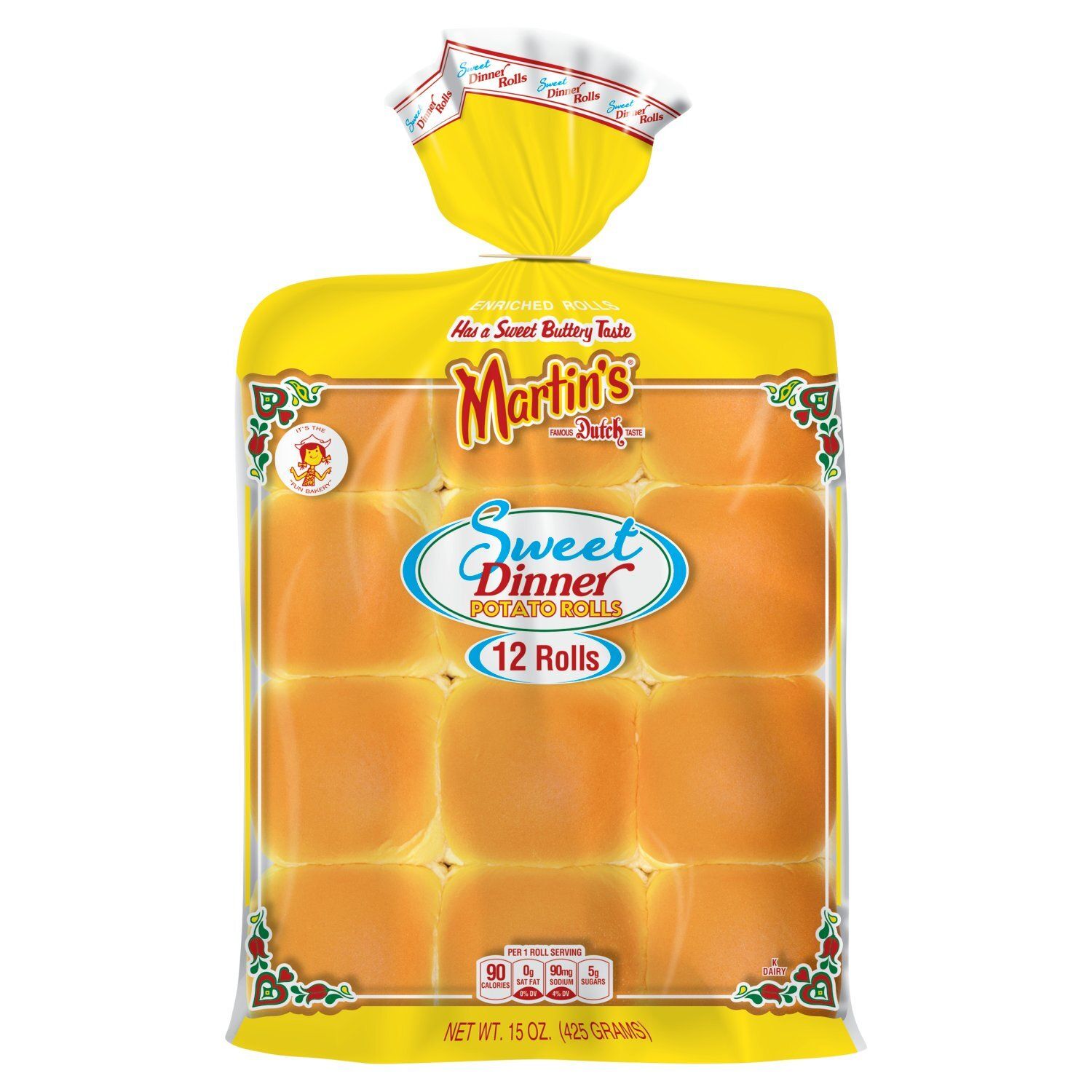 Martin's Sweet Dinner Potato Rolls, 12 count, 15 oz