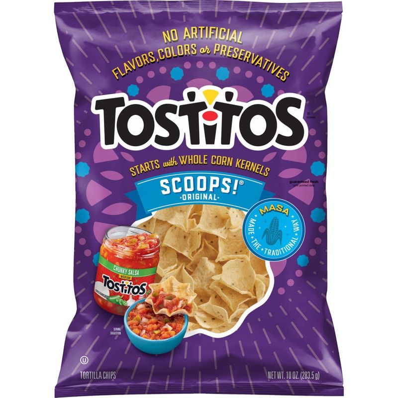 Tostitos Scoops Tortilla Chips Original 10 Oz