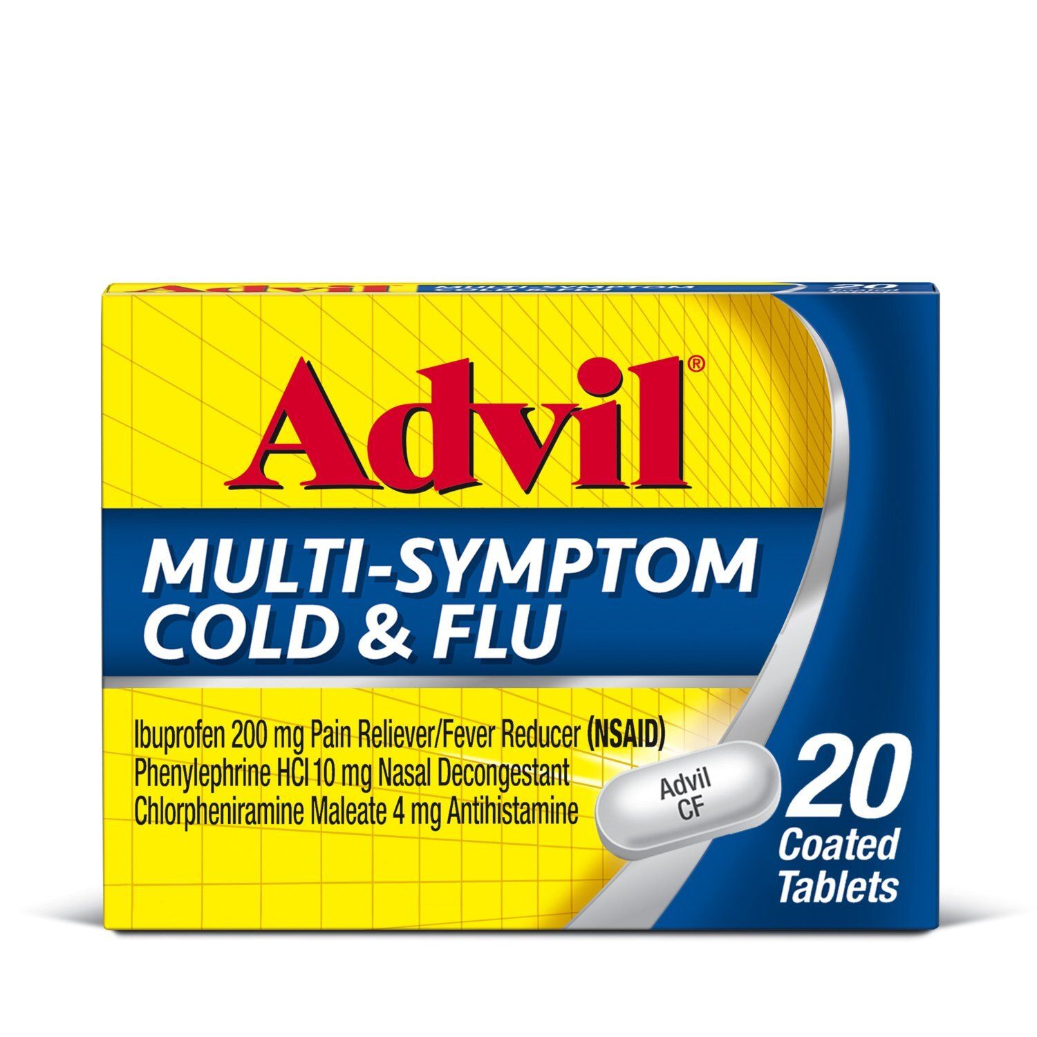 Advil Multi-Symptom Cold &amp; Flu Coated Tablets, 20 count