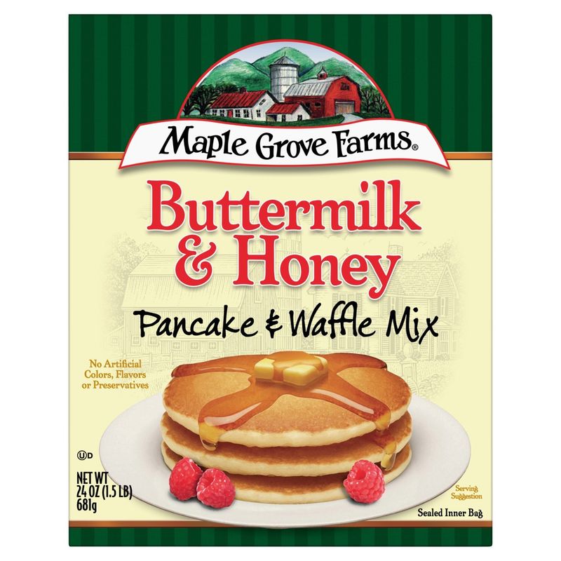 Maple Grove Farms Buttermilk &amp; Honey Pancake &amp; Waffle Mix, 24 oz