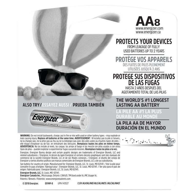 Energizer MAX AA Batteries (8 Pack), Double A Alkaline Batteries