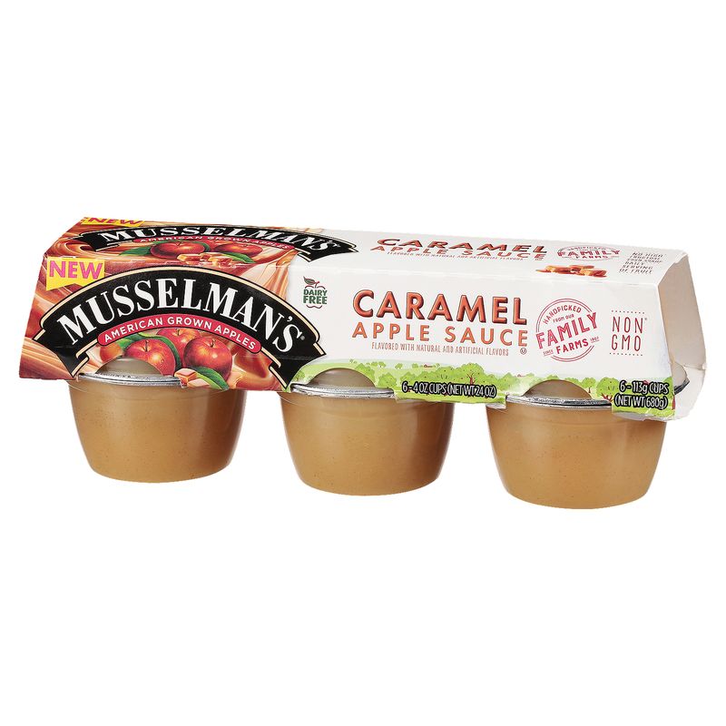 Musselman's Caramel Apple Sauce, 4 oz, 6 count