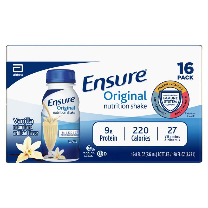 Ensure Original Vanilla Nutrition Shake, 8 fl oz, 16 count