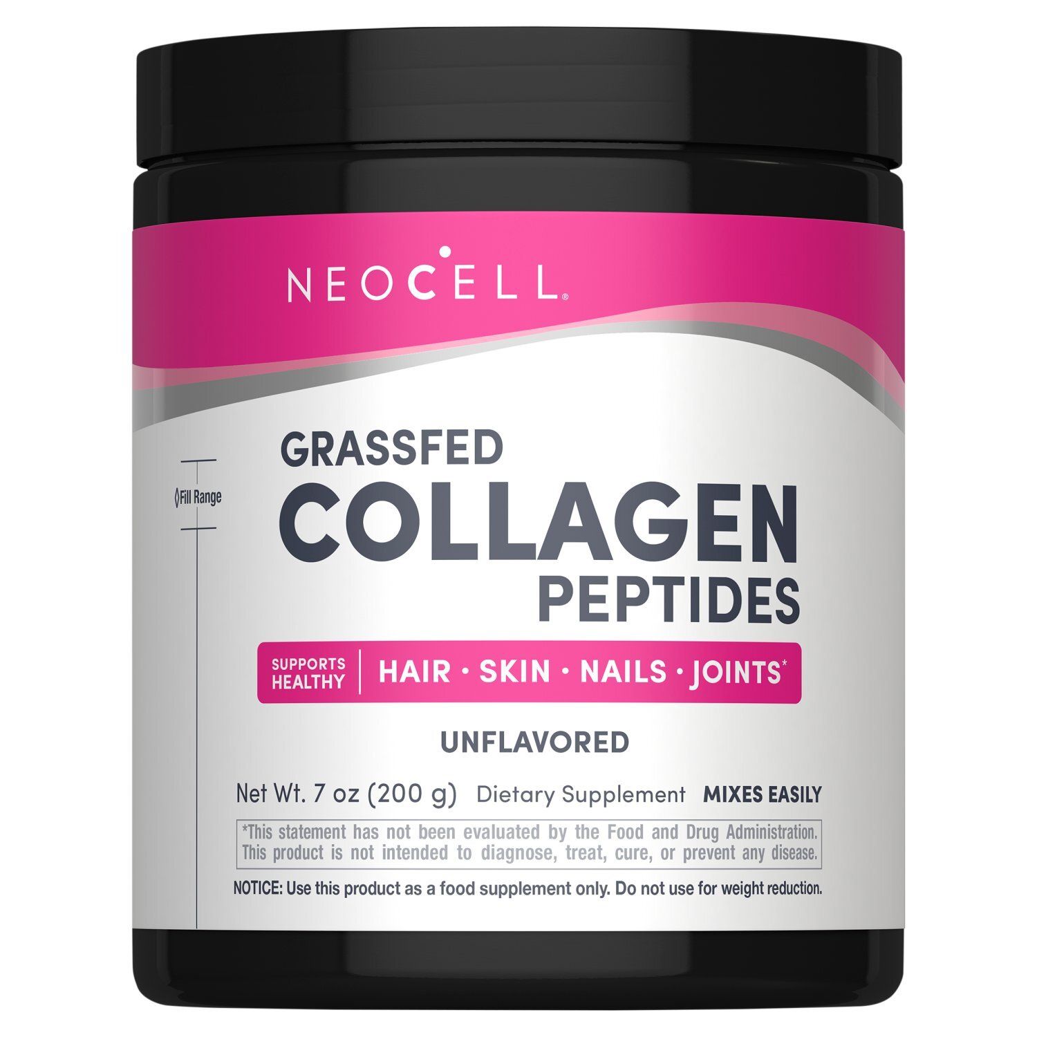 NeoCell Unflavored Grassfed Collagen Peptides Dietary Supplement, 7 oz