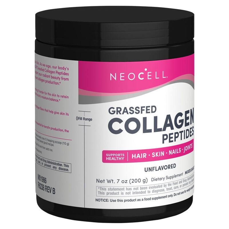 NeoCell Unflavored Grassfed Collagen Peptides Dietary Supplement, 7 oz