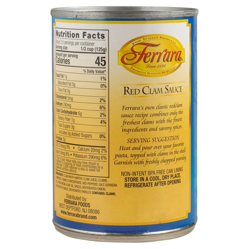 Ferrara Red Clam Sauce, 15 oz