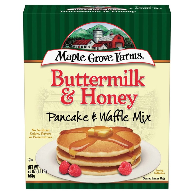 Maple Grove Farms Buttermilk &amp; Honey Pancake &amp; Waffle Mix, 24 oz