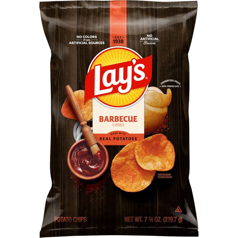 Lay's Potato Chips Barbecue Flavored 7 3/4 Oz