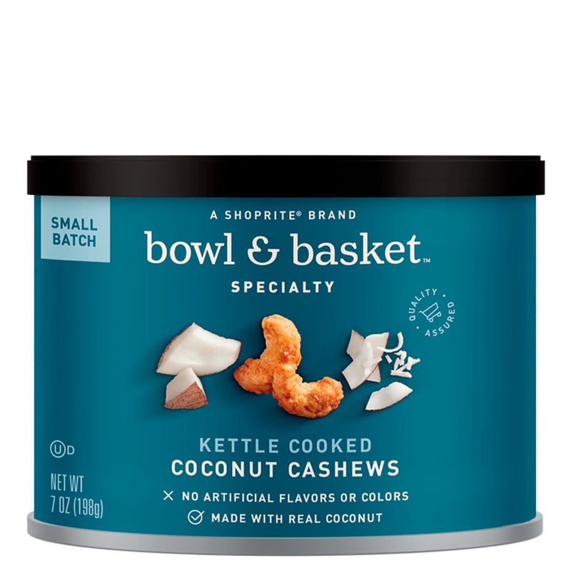 Bowl &amp; Basket Specialty Kettle Cooked Coconut Cashews, 7 oz