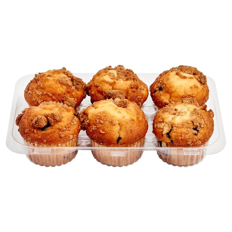6 Pack Blueberry Crumb Muffins