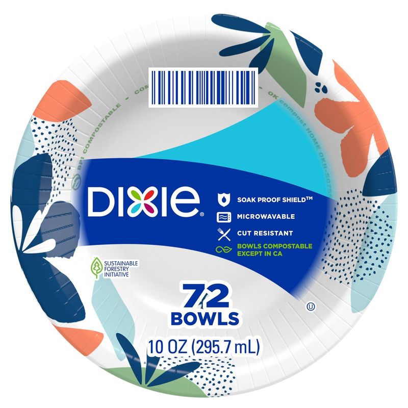 Dixie 10 oz Bowls, 72 count