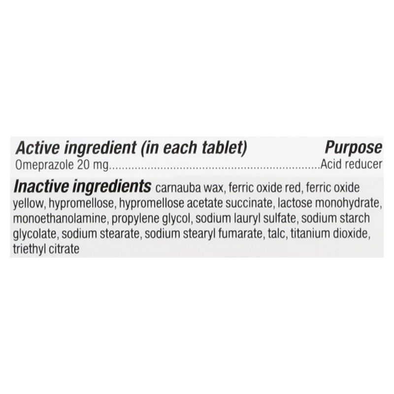 TopCare Omeprazole Acid Reducer Tablets, 20 mg, 42 count