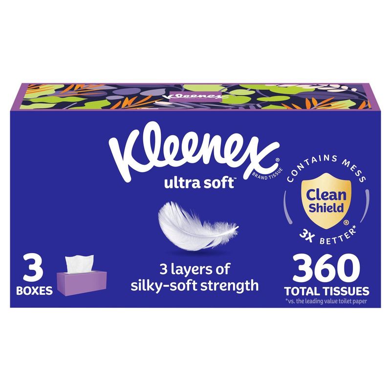 Kleenex Ultra Soft Tissues, 120 3-ply, 360 count