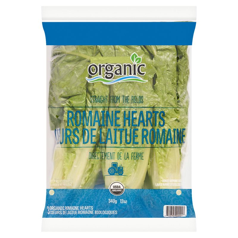 Pure Pacific Organic Romaine Hearts, 3 ct