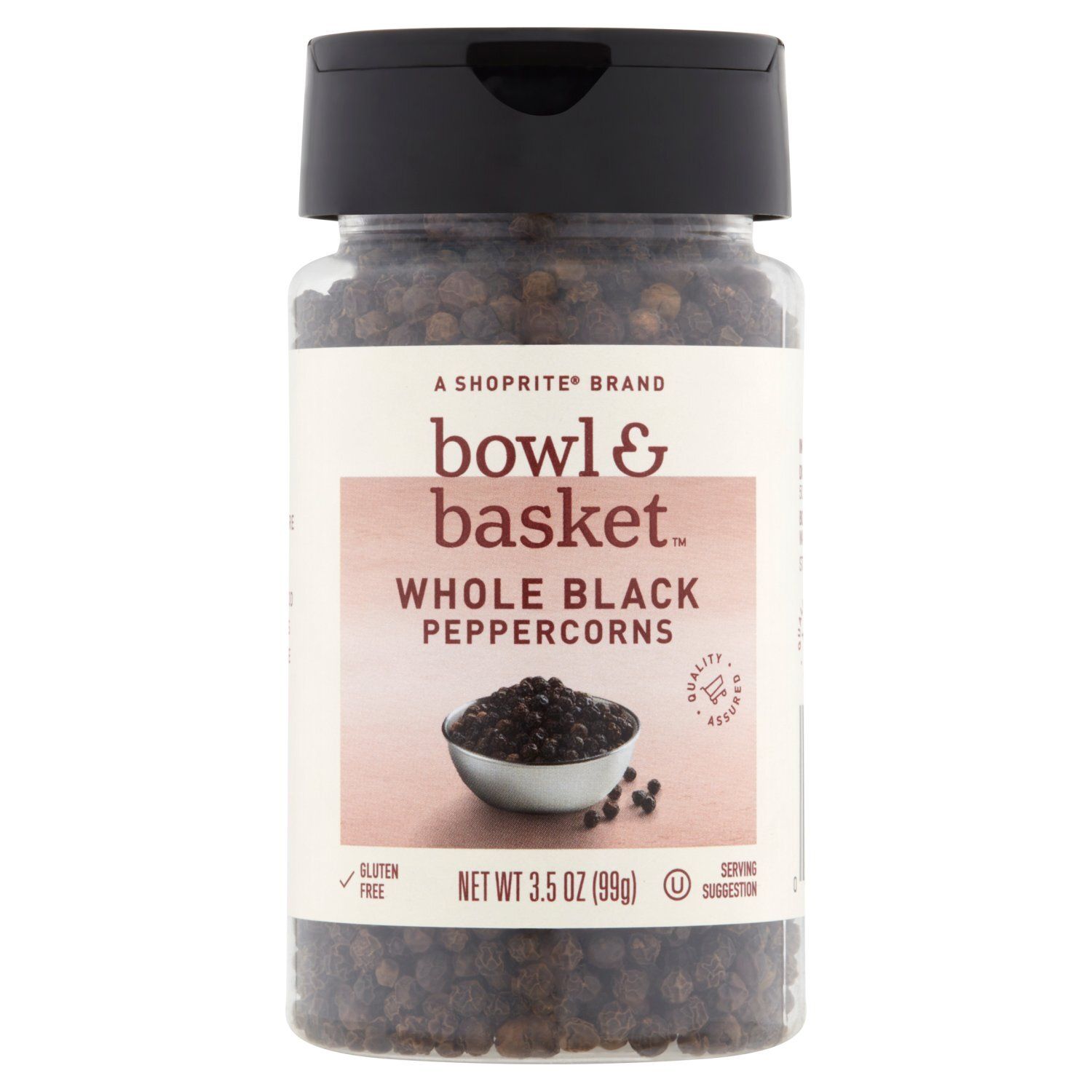 Bowl &amp; Basket Whole Black Peppercorns, 3.5 oz