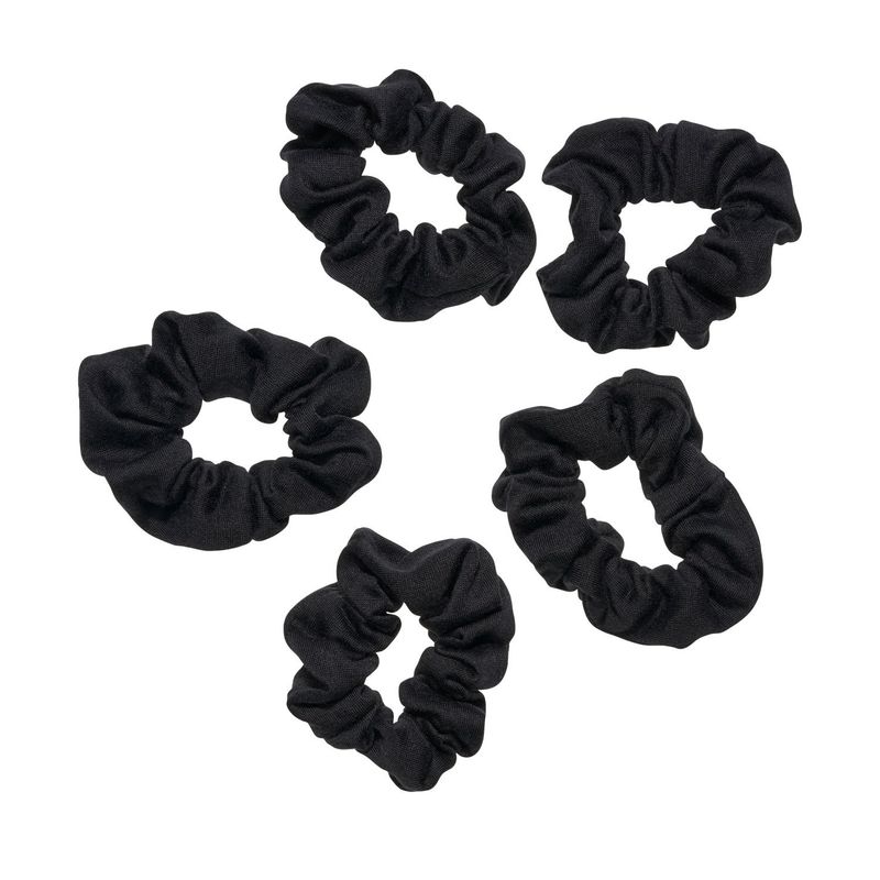 Goody OL Black Scrunchies, 5 count