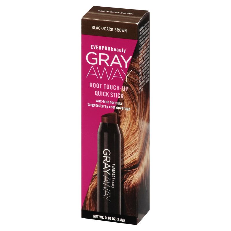 Everpro Beauty Gray Away Black/Dark Brown Root Touch-Up Quick Stick, 0.10 oz