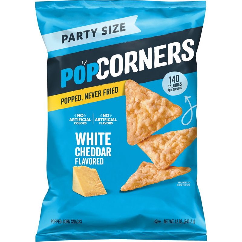 PopCorners Popped-Corn Snacks White Cheddar Flavored 12 Oz