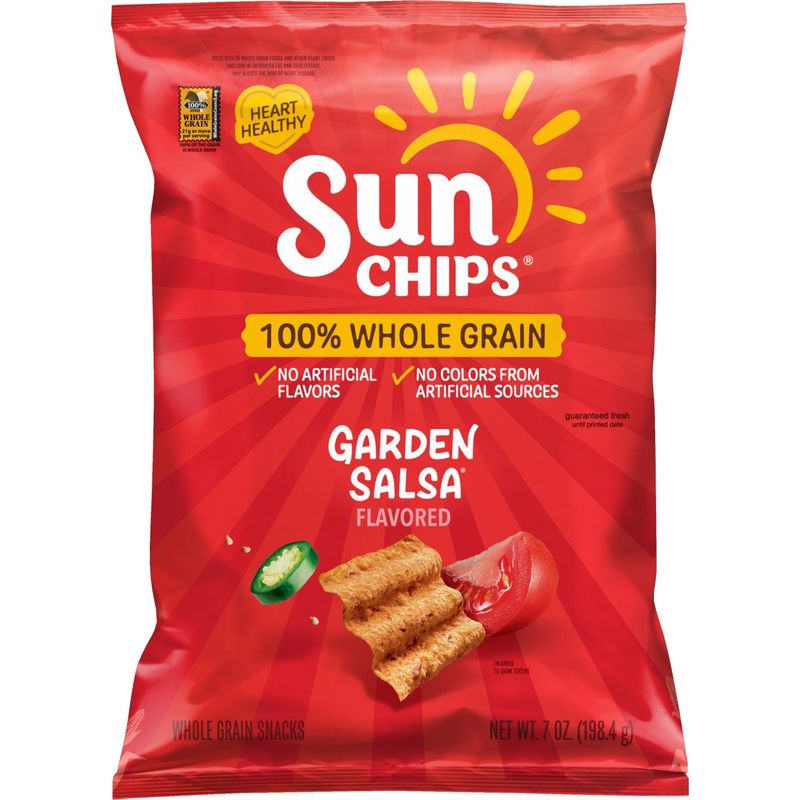 SunChips Whole Grain Snacks Garden Salsa Flavored 7 Oz