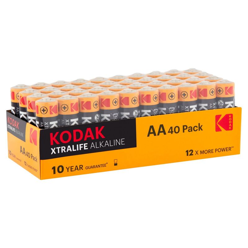 Kodak AA 1.5V Xtralife Alkaline Batteries, 40 count