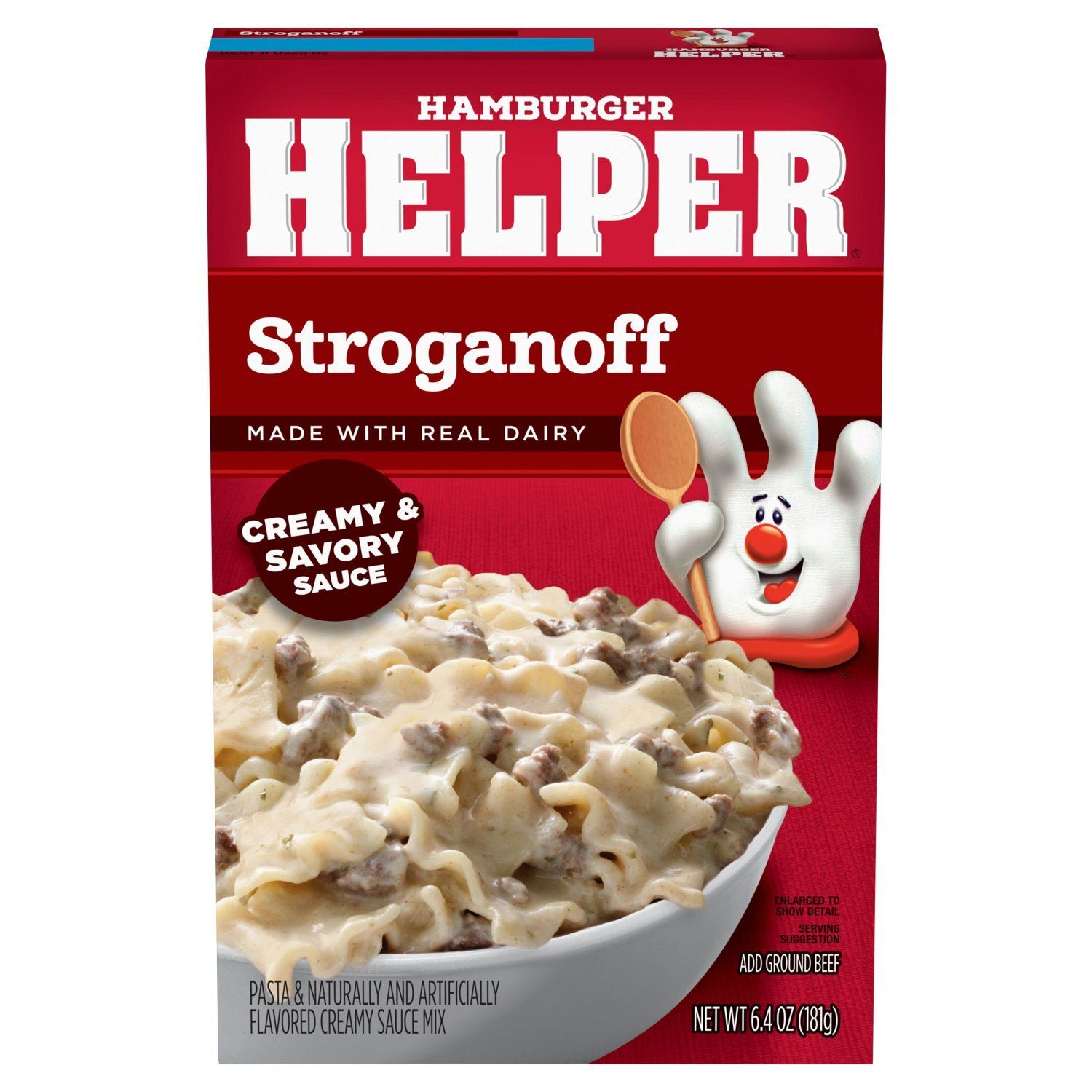 Hamburger Helper Stroganoff Pasta &amp; Creamy Sauce Mix, 6.4 oz