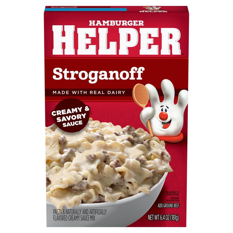 Hamburger Helper Stroganoff Pasta &amp; Creamy Sauce Mix, 6.4 oz