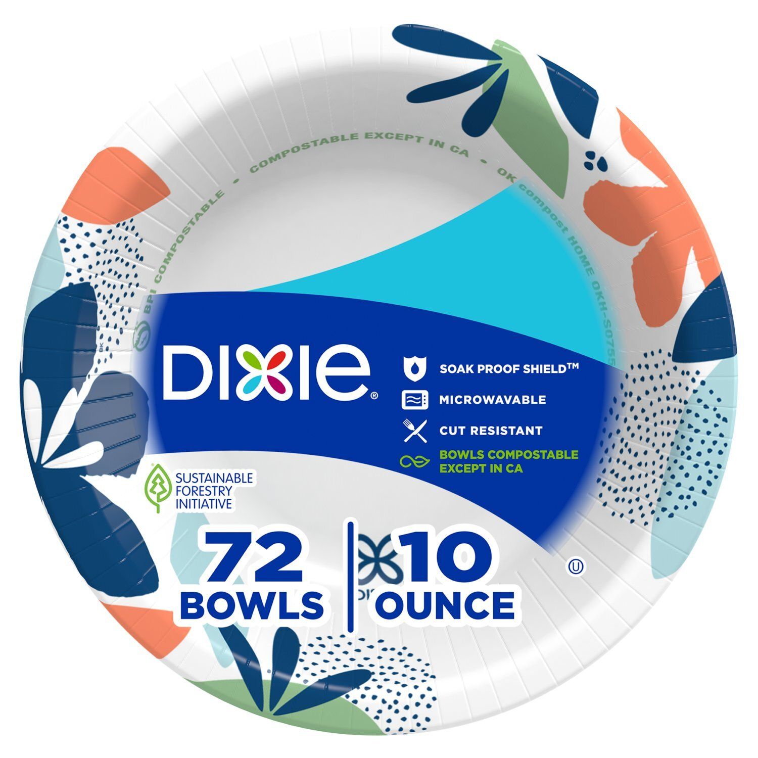 Dixie 10 oz Bowls, 72 count
