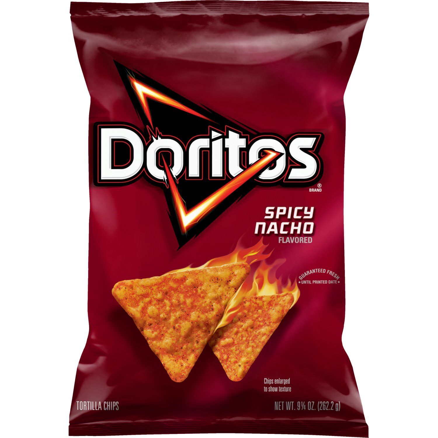 Doritos Tortilla Chips Spicy Nacho Flavored 9 1/4 Oz