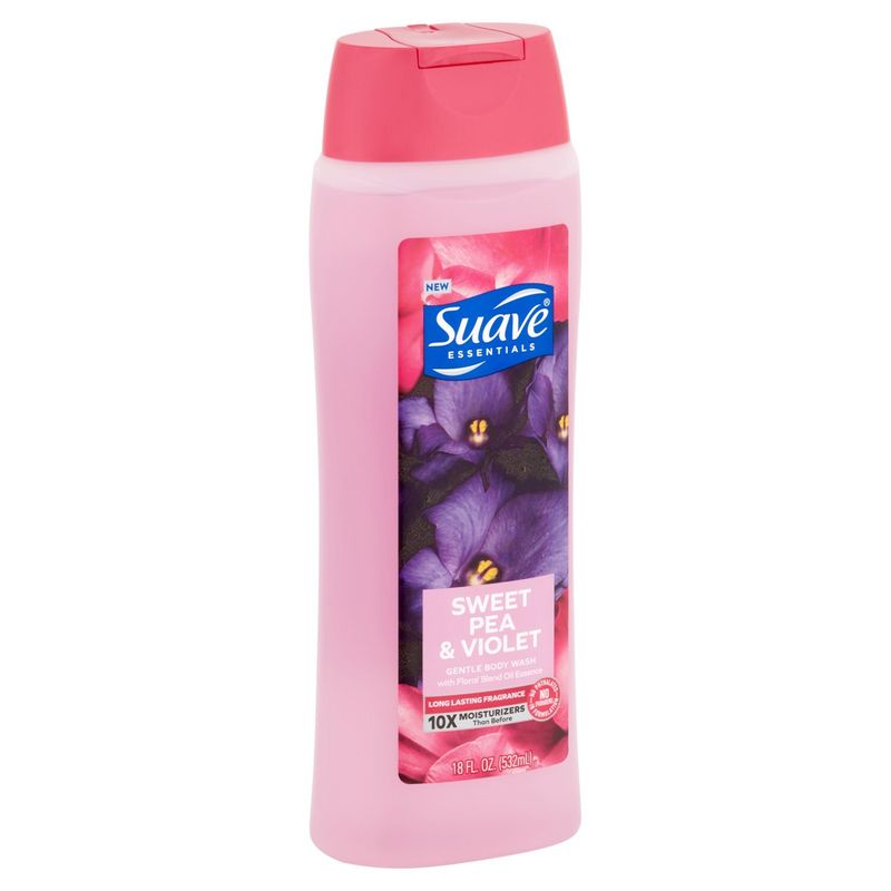 Suave Essentials Sweet Pea &amp; Violet Gentle Body Wash, 18 fl oz