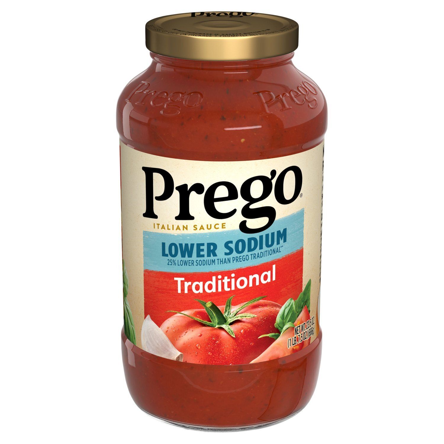 Prego Lower Sodium Traditional Italian Sauce, 23.5 oz
