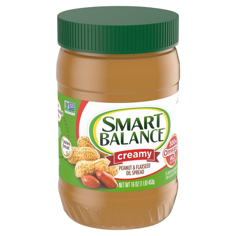 Smart Balance Creamy Peanut &amp; Flaxseed Oil Spread, 16 oz