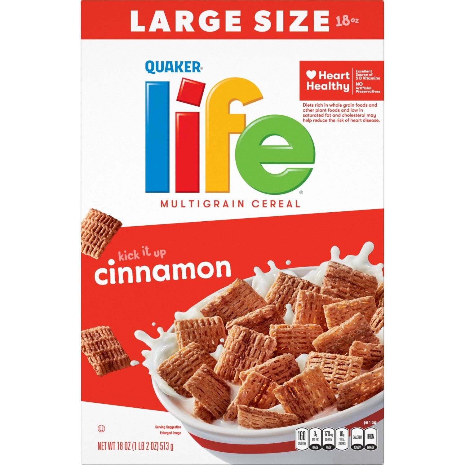 Quaker Life Multigrain Cereal Cinnamon 18 Oz