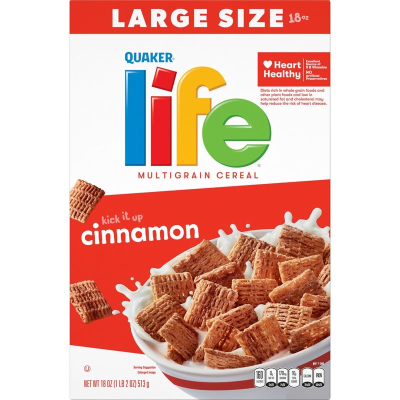 Quaker Life Multigrain Cereal Cinnamon 18 Oz