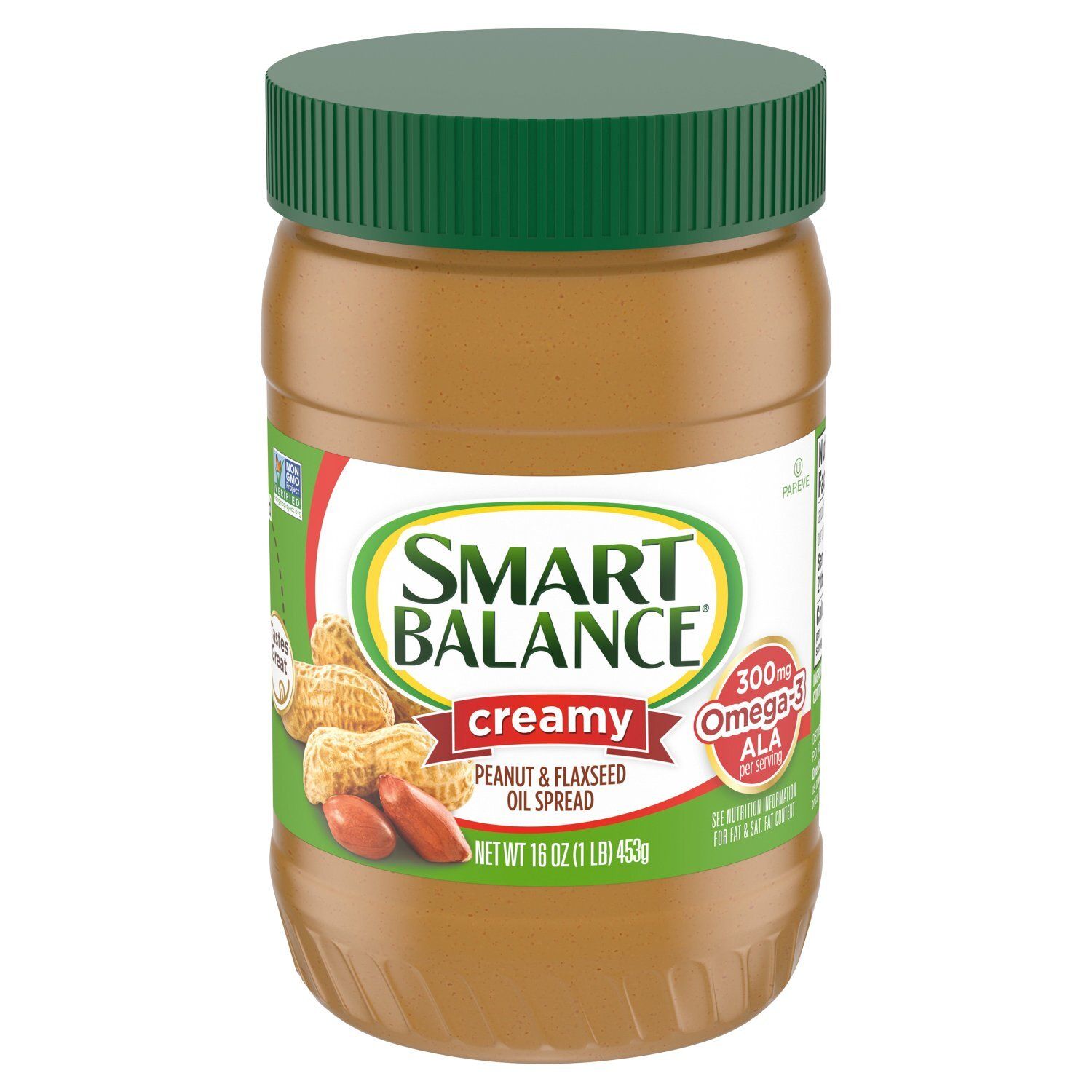 Smart Balance Creamy Peanut &amp; Flaxseed Oil Spread, 16 oz