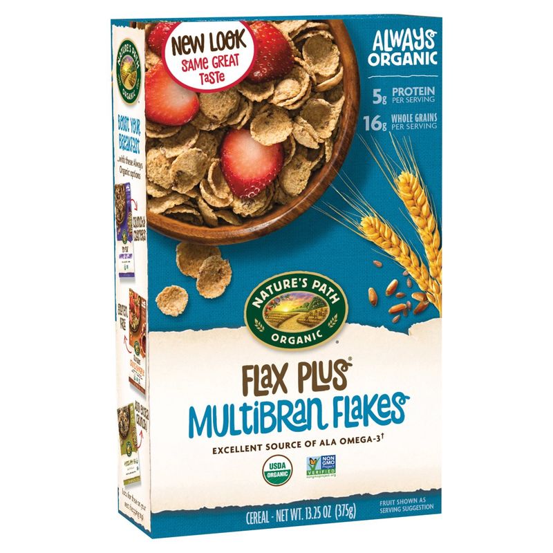 Nature's Path Flax Plus Organic Multibran Flakes Cereal, 13.25 oz