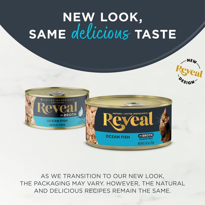 Reveal Grain Free Ocean Fish in Broth Cat Food Mixer, 2.47 oz