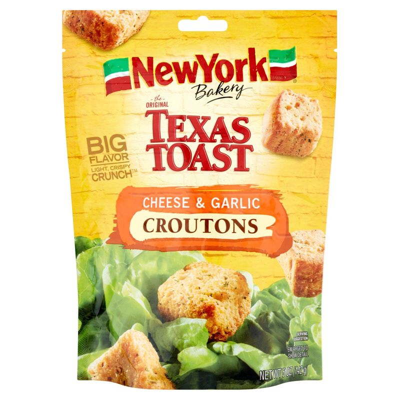 New York Bakery The Original Texas Toast Cheese &amp; Garlic Croutons, 5 oz