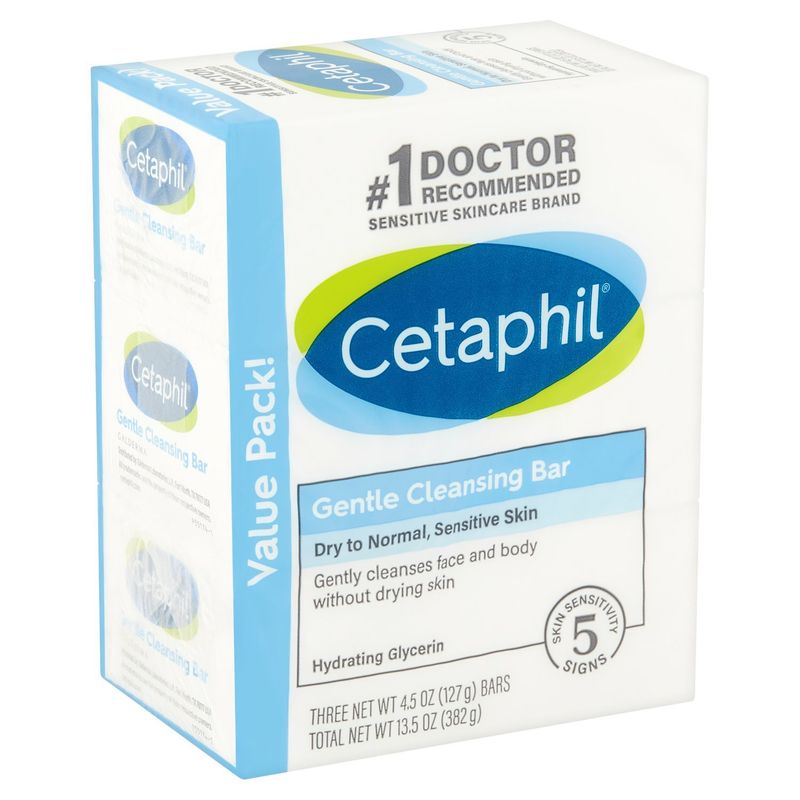 Cetaphil Gentle Cleansing Bar Value Pack!, 4.5 oz, 3 count