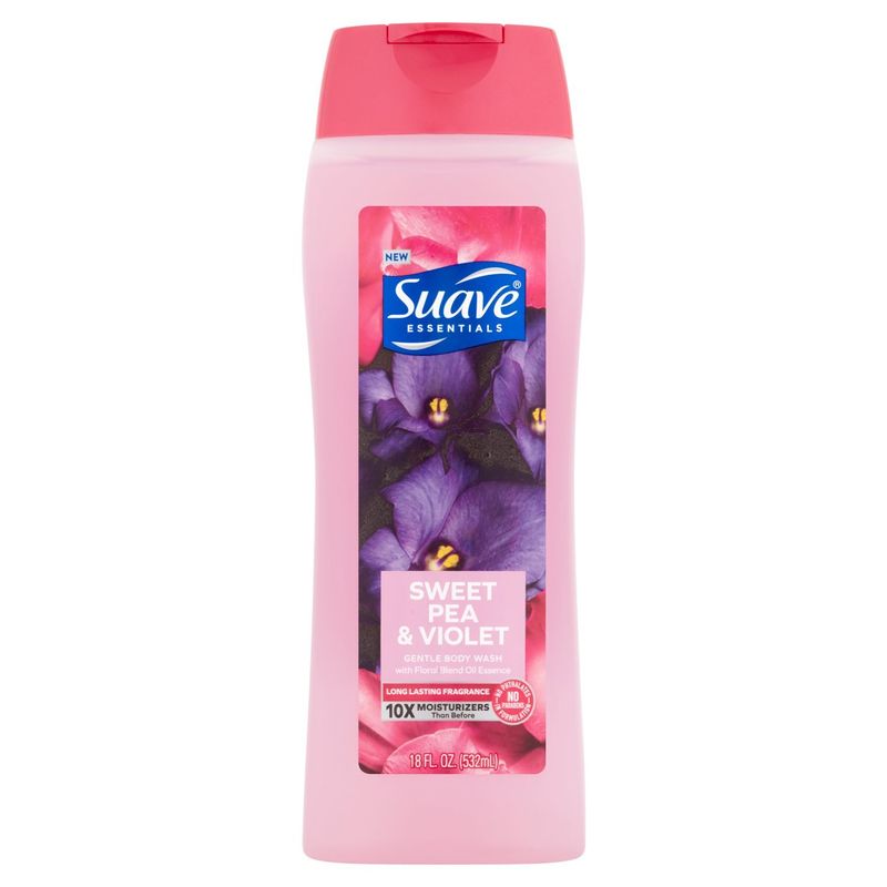 Suave Essentials Sweet Pea &amp; Violet Gentle Body Wash, 18 fl oz