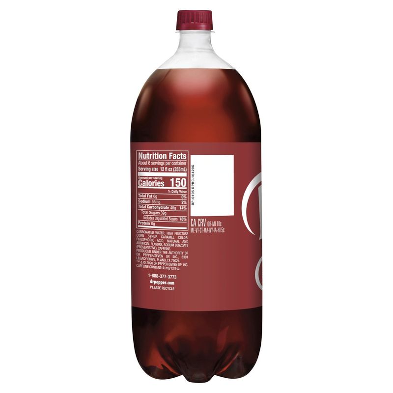 Dr Pepper Soda, 2 liters