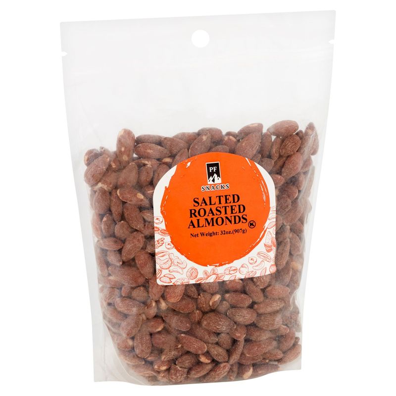 PF Snacks Salted Roasted Almonds, 32 oz