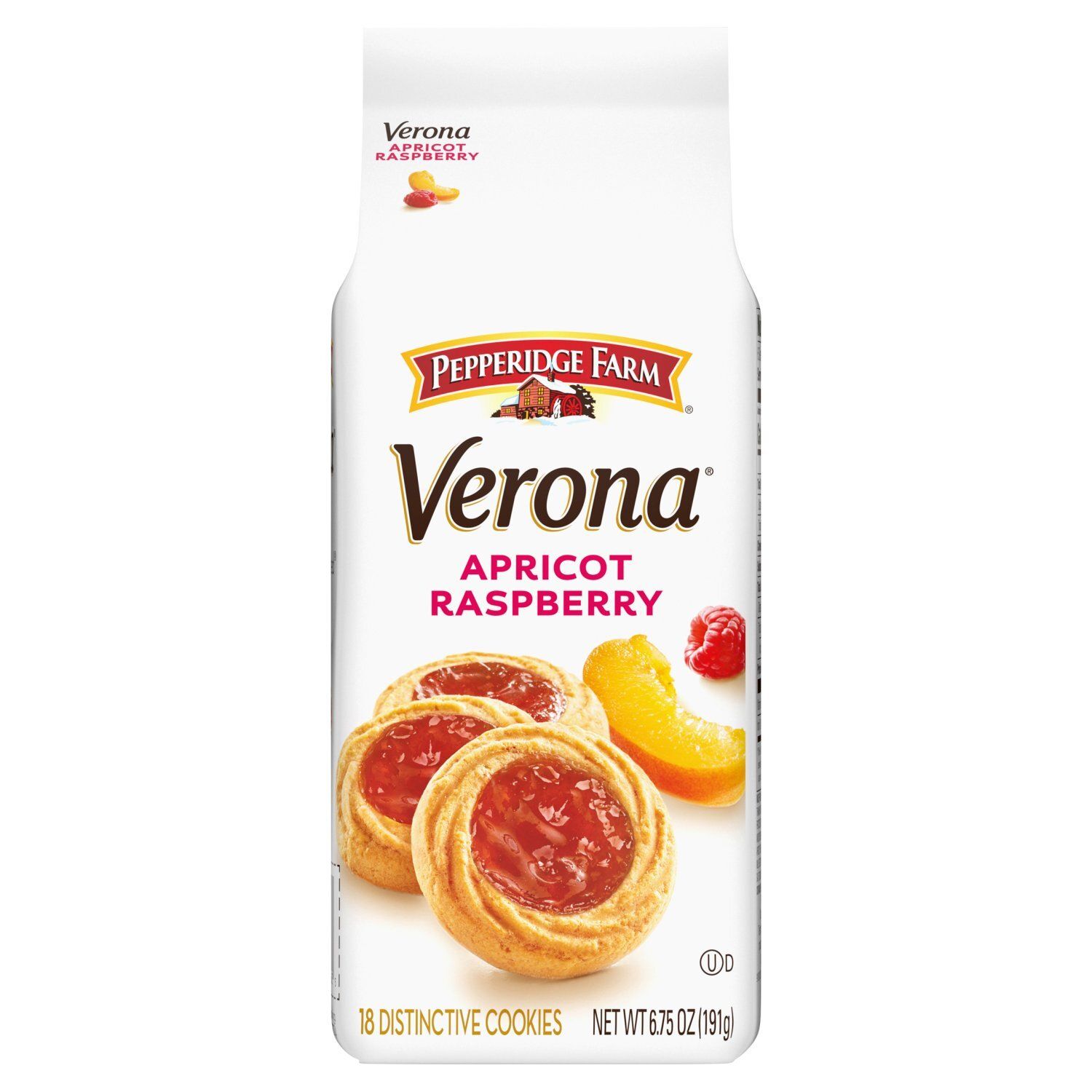 Pepperidge Farm Verona Apricot Raspberry Distinctive Cookies, 18 count, 6.75 oz