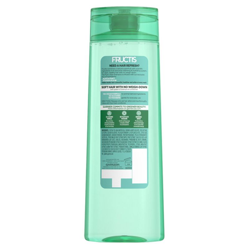 Garnier Fructis Pure Clean Fortifying Shampoo, 12.5 fl oz