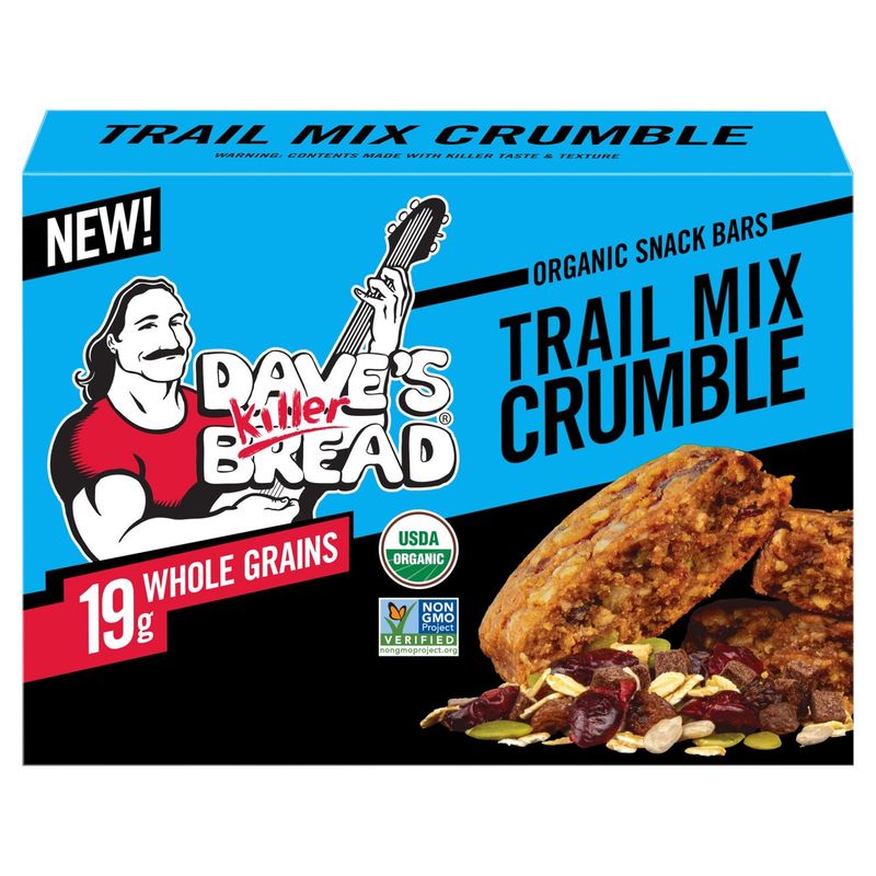 Dave's Killer Bread Trail Mix Crumble Organic Snack Bars, 1.75 oz, 4 count