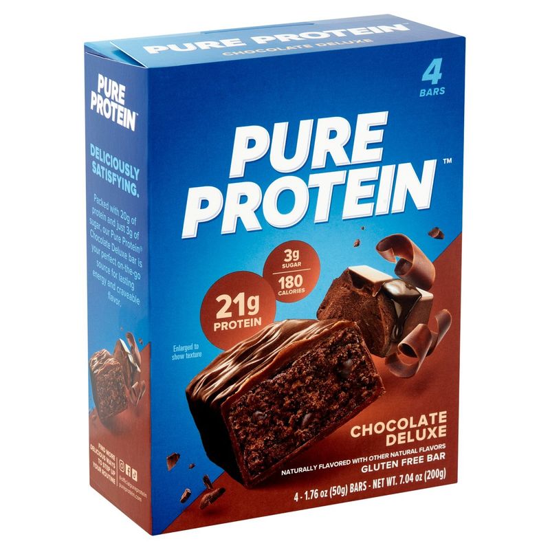 Pure Protein Chocolate Deluxe Gluten Free Bar, 1.76 oz, 4 count