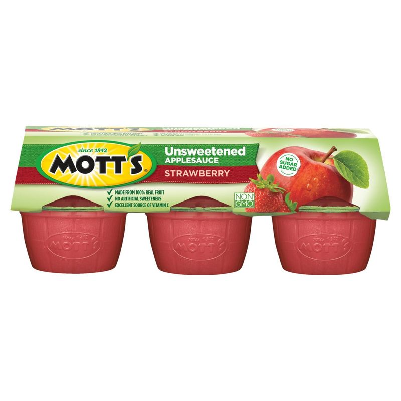 Mott's Strawberry Unsweetened Applesauce