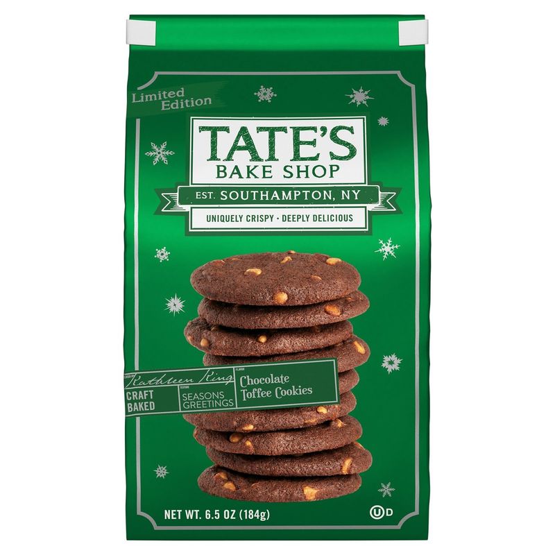 Tate's Bake Shop Chocolate Toffee Cookies Limited Edition, 6.5 oz